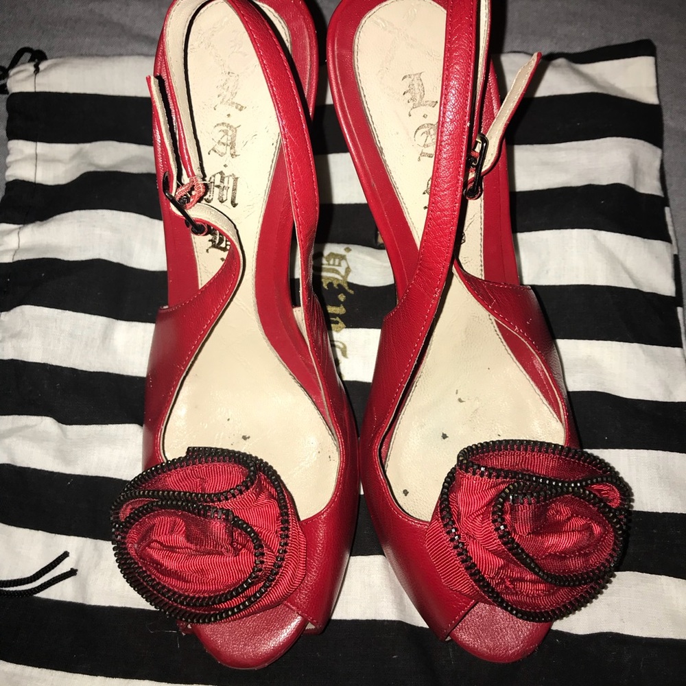 LAMB red high heels
